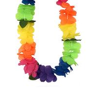 DEGUISE TOI - Collier Hawaï grosses fleurs multicolores - Collier - Taille Unique - Coloré - Accessoires pour déguisement - Plastique et Polyester - - Carnaval