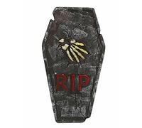 DEGUISE TOI - Décoration pierre tombale Halloween 59 cm - 1 Pierre tombale - Taille Unique - Argenté/gris - Decoration/Animation - Polystyrène - - Halloween