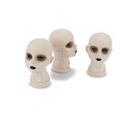 DEGUISE TOI - Décorations têtes de poupées cadavériques - 3 Têtes décoratives - Taille Unique - Blanc - Decoration/Animation - Plastique - - Halloween