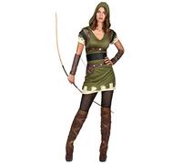 DEGUISE TOI - Déguisement archer vert des bois femme - Robe - Manchettes - S - - Déguisements adultes - Polyester - Laver à la main - Carnaval