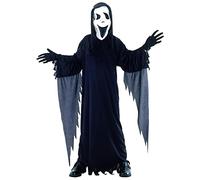 DEGUISE TOI - Déguisement assassin Enfant Halloween - Robe - Masque - L 10-12 ans (130-140 cm) - Noir - Déguisements enfants - 100% Polyester - Lavage à sec - Halloween-carnaval