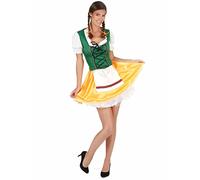 DEGUISE TOI - Déguisement bavaroise jaune et verte femme - Robe - M/L - Coloré - Déguisements adultes - 100% polyester - Laver à la main - Carnaval