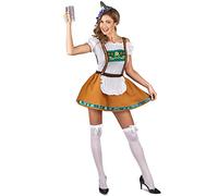 DEGUISE TOI - Déguisement Bavaroise marron femme - Top - Robe à bretelles - M - Marron - Déguisements adultes - 100% Polyester - Lavable à la main - Carnaval