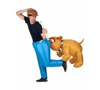 DEGUISE TOI - Déguisement Bulldog gonflable adulte - Combinaison - Système soufflant - Taille Unique - Bleu - Déguisements adultes - 100% Polyester - - Carnaval