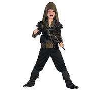 DEGUISE TOI - Déguisement chasseur archer garçon - Haut avec capuche - Pantalon - Ceinture - 2 Sur-bottes - 2 Manchettes - S 4-6 ans (110-120 cm) - Marron - Déguisements enfants - 100% Polyester -