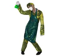 DEGUISE TOI - Déguisement chirurgien radioactif homme - T-shirt - Pantalon - Tablier - Charlotte - Masque - XL - Vert - Déguisements adultes - 100% Polyester - - Halloween