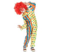 DEGUISE TOI - Déguisement clown coloré enfant - Combinaison - M 7-9 ans (120-130 cm) - Jaune - Déguisements enfants - 100% Polyester - Lavage à la main - Carnaval