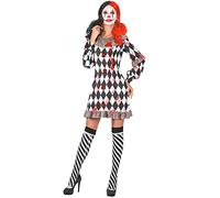 DEGUISE TOI - Déguisement clown ensanglanté femme - Robe - M - Coloré - Déguisements adultes - 100% Polyester - Lavage à la main - Halloween