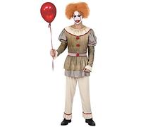 DEGUISE TOI - Déguisement clown psycho homme - Haut - Pantalon - M - Marron - Déguisements adultes - 100% Polyester - Lavage à la main - Halloween