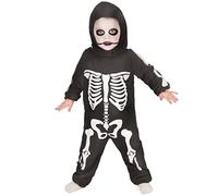 DEGUISE TOI - Déguisement complet squelette garçon - Combinaison - Cagoule - XXS 1-2 ans (80-92 cm) - Noir - Déguisements enfants - 100% Polyester - Lavage à la main - Halloween