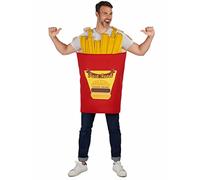 DEGUISE TOI - Déguisement Cornet de Frites Adulte - Tunique - Taille Unique - Rouge - Déguisements adultes - 100% Polyester - Lavable à la main - Carnaval