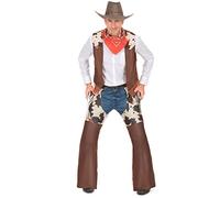 DEGUISE TOI - Déguisement cowboy de l'ouest Homme - Gilet - Chaps - S - Marron - Déguisements adultes - Polyester - Lavable à la main - Carnaval