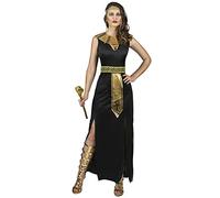 DEGUISE TOI - Déguisement déesse du Nil femme - Robe - Ceinture - Collerette - Coiffe - M - Noir - Déguisements adultes - 100% Polyester - Lavable à la main - Carnaval