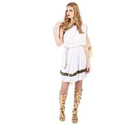 DEGUISE TOI - Déguisement déesse romaine avec cape femme - Tunique - cape - Ceinture - Coiffe - XL - Doré - Déguisements adultes - 100% Polyester - Lavage à la main - Carnaval