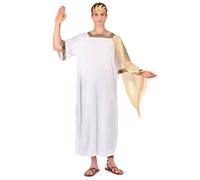 Deguisetoi Déguisement Empereur romain - Toge, coiffe & cape dorée - Taille unique - 100% polyester