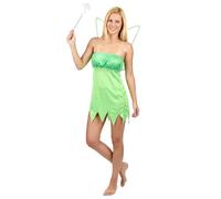 DEGUISE TOI - Déguisement fée verte femme - Robe - Ailes - M - Vert - Déguisements adultes - 100% Polyester - Lavage à la main - Carnaval