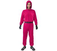 DEGUISE TOI - Déguisement Gardien de Jeu Rose Adulte - 1 Combinaison - 1 Paire de Gants - 1 Ceinture - XS (140-160cm) - Rose - Déguisements Adultes - 100% Polyester - Laver à la Main -