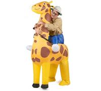 Déguisement girafe gonflable adulte - Marron