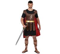 DEGUISE TOI - Déguisement Guerrier Gladiateur Homme - Tunique - Cape - XL - Marron - Déguisements adultes - 100% Polyester - Lavable à la main - Carnaval