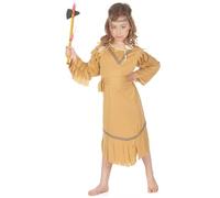 Déguisement Indienne Beige Fille - Taille: S 4-6 Ans (110-120 Cm) Marron