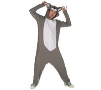 DEGUISE TOI - Déguisement koala homme - Combinaison avec capuche - Taille Unique - Argenté/gris - Déguisements adultes - - Laver à la main - Carnaval