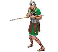 DEGUISE TOI - Déguisement Légionnaire Romain Homme - Tunique - Casque - XL - Vert - Déguisements adultes - 100% Polyester - Lavage à la main - Carnaval