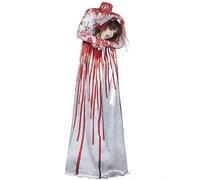 DEGUISE TOI - Déguisement mariée sans tête femme - Robe - Coiffe - S - Blanc - Déguisements adultes - 100% Polyester - Laver à la main - Halloween