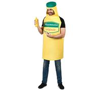 DEGUISE TOI - Déguisement mayonnaise adulte - Combinaison - Taille Unique - Jaune - Déguisements adultes - 100% Polyester - Lavable à la main - Carnaval