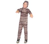 DEGUISE TOI - Déguisement momie Egyptienne enfant - Combinaison - Capuche - S 4-6 ans (110-120 cm) - Noir - Déguisements enfants - 100% polyester - Laver à la main - Halloween