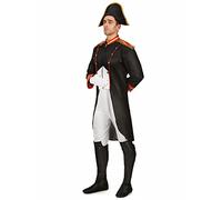 DEGUISE TOI - Déguisement Napoléon homme - Chapeau - Veste - Pantacourt - Sur-bottes - XL - Noir - Déguisements adultes - 100% Polyester - A la main - Carnaval