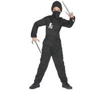 DEGUISE TOI - Déguisement ninja commando garçon - Haut - Pantalon - Ceinture - Cagoule - M 7-9 ans (120-130 cm) - Noir - Déguisements enfants - 100% Polyester - Lavage à sec - Carnaval