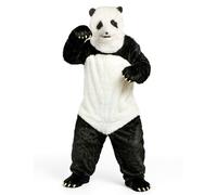 DEGUISE TOI - Déguisement panda adulte - Combinaison - Masque - 2 Gants - 2 Chaussons - Taille Unique - Noir - Déguisements adultes - Latex et synthétique - - Carnaval