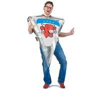 DEGUISE TOI - Déguisement portion Vache qui rit adulte - Tunique Vache qui rit - Taille Unique - Blanc - Déguisements adultes - - Laver à la main - Carnaval