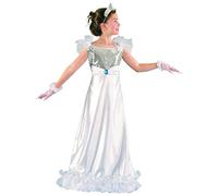 DEGUISE TOI - Déguisement princesse blanche fille - Robe - Coiffe - S 4-6 ans (110-120 cm) - Blanc - Déguisements enfants - 100% Polyester - Lavage à la main - Noel-carnaval