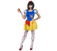DEGUISE TOI - Déguisement princesse empoisonnée en sang femme - Robe - Serre-tête - M - Blanc - Déguisements adultes - 100% Polyester - Lavable à la main - Halloween