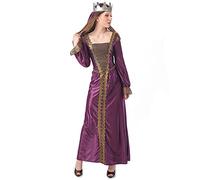 DEGUISE TOI - Déguisement princesse médiévale femme - Robe - Couronne - L - Violet - Déguisements adultes - Polyester - Lavage à la main - Carnaval