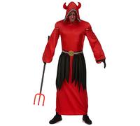 DEGUISE TOI - Déguisement secte démoniaque homme - Robe avec capuche - Ceinture - L - Rouge - Déguisements adultes - 100% Polyester - Laver à la main - Halloween