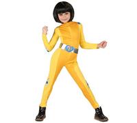 DEGUISE TOI - Déguisement espionne de choc jaune fille - Combinaison - Ceinture - L 10-12 ans (130-140 cm) - Jaune - Déguisements enfants - 100% polyester - Lavage à la main - Carnaval