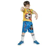 DEGUISE TOI - Déguisement zombie joueur de foot enfant - T-shirt - Short - S 4-6 ans (110-120 cm) - Multicolore - Déguisements enfants - 100% polyester - Laver à la main - Halloween