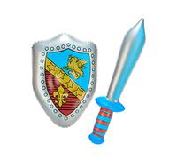 DEGUISE TOI - Epée et bouclier gonflables - Épée gonflable - Bouclier gonflable - Taille Unique - Bleu - Accessoires pour déguisement - Plastique - - Carnaval