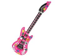 DEGUISE TOI - Guitare Gonflable Rose Adulte - Guitare - Taille Unique - Rose - Accessoires pour déguisement - - - Carnaval