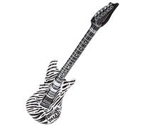 DEGUISE TOI - Guitare rock gonflable zébrée adulte - Guitare gonflable - Taille Unique - Coloré - Accessoires pour déguisement - Plastique - - Carnaval