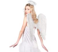 DEGUISE TOI - Kit accessoires ange blanc adulte - serre-tête - ailes - Taille Unique - Blanc - Accessoires pour déguisement - - - Noel
