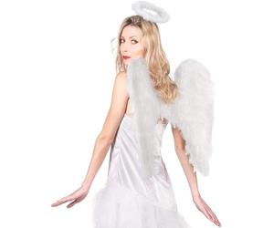 DEGUISE TOI - Kit accessoires ange blanc adulte - serre-tête - ailes - Taille Unique - Blanc - Accessoires pour déguisement - - - Noel