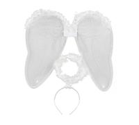 Deguisetoi Kit ange adulte – Ailes et auréole, serre-tête, taille unique, blanc