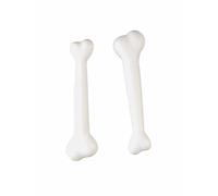 DEGUISE TOI - Lot de 2 os en plastique - 2 Os - Taille Unique - Blanc - Accessoires pour déguisement - Plastique - - Carnaval