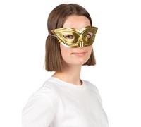 DEGUISE TOI - Loup doré brillant adulte - 1 Masque - Taille Unique - Doré - Masques - Plastique - -