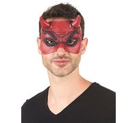 DEGUISE TOI - Loup en latex démon adulte - Demi-masque - Taille Unique - Rouge - Masques - Latex - - Halloween