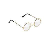 DEGUISE TOI - Lunettes dorées Père Noël Adulte - Paire de Lunettes - Taille Unique - Doré - Accessoires pour déguisement - Métal - - Noel-Carnaval