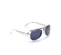 DEGUISE TOI - Lunettes Rondes Argent Plastique Adulte - Lunettes - Taille Unique - Argenté/Gris - Accessoires pour déguisement - Plastique - - Carnaval